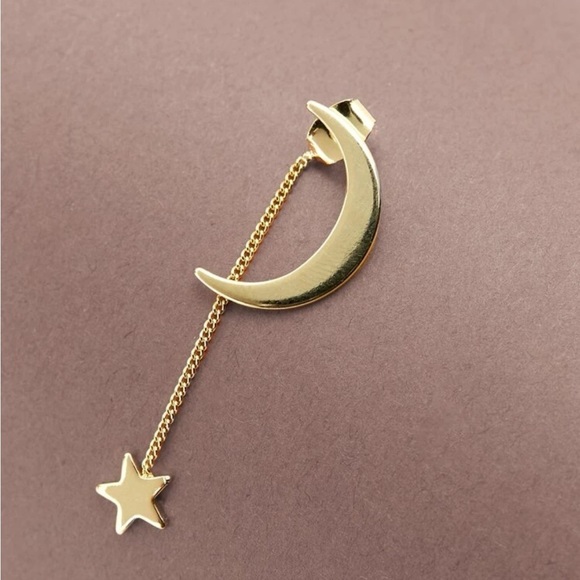 GOLD 4/$25 Moon Star Drop Earrings - Picture 2 of 2